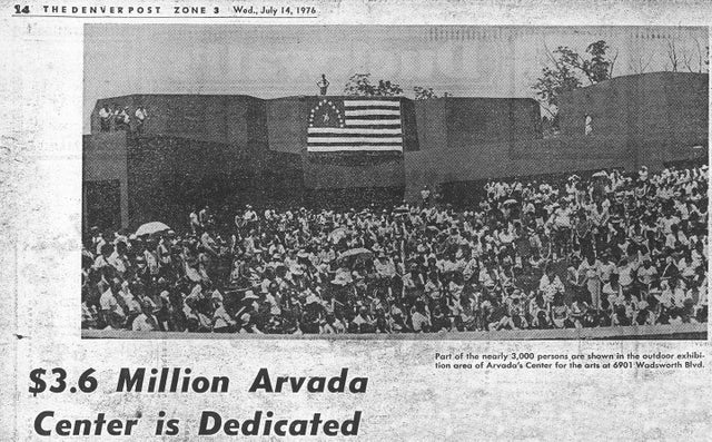 A news story about the Center's dedication in '76.